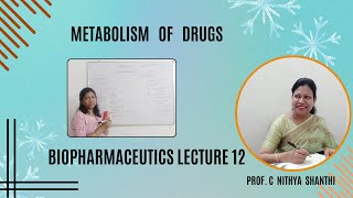 Metabolism of Drugs Biopharmaceutics Lecture 12 B Pharm amp M pharm [upl. by Zashin528]