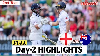 England Vs New Zealand 2nd Test Match Highlights 2024 Day2  ENG Vs NZ 2nd Test Match Day2 2024 [upl. by Rochella649]