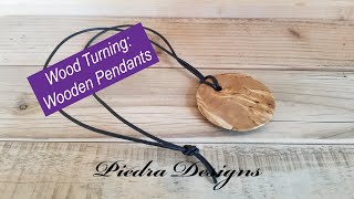 Wood Turning Wood Pendants [upl. by Azmuh]