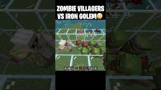 ZOMBIE VILLAGERS vs IRON GOLEM minecraft shorts [upl. by Bianka]