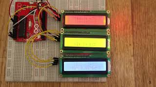 i2c LCD Arduino example multi screen TEST [upl. by Toy]