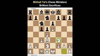 Mikhail Tal Greatest Chess Miniature  3 sacrifirces  Tal vs Salnikov 1970 [upl. by Hanforrd]