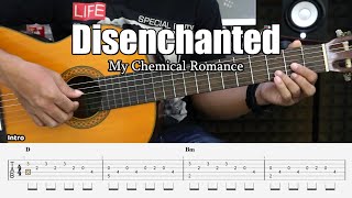 Disenchanted  My Chemical Romance  Fingerstyle Guitar Tutorial  TAB amp Lyrics [upl. by Bausch]