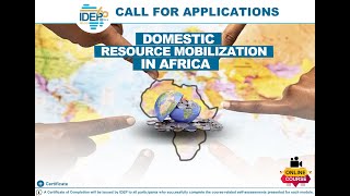 IDEP Live Session  Domestic Resource Mobilization in Africa 12092024 [upl. by Yve]