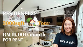 Residensi 22 Mont Kiara  Take a Peek inside this Beautiful 3061sf Condo w Spacious Lshaped Balcony [upl. by Asirem322]