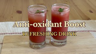 ANTI OXIDANT REFRESHING DRINK Summer detox Energy Booster beneficial for all ages [upl. by Anelat]