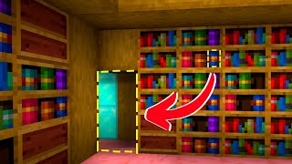 Easy Undetectable Secret door Chiseled Bookshelf Minecraft 121 [upl. by Eimmat]