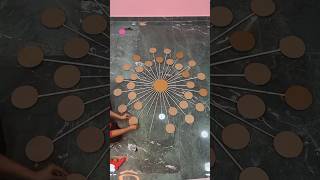 Round shaped craft using only cardboard shorts youtubeshorts viral diy crafts cardboardcraft [upl. by Modeste333]