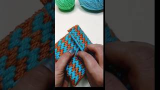 Hand purse  wallet idea 👛 🧶👈 crocheting handmade crossstitch wallets pursemaking diy [upl. by Anaibaf422]