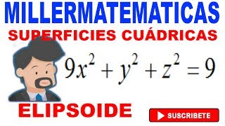 superficies cuadricas🚀 elipsoide🏆supericies cuadraticascalculo vectorial  Millermatematicas [upl. by Etnecniv]