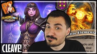 WHEN IN DOUBT… CLEAVE  Hearthstone Battlegrounds [upl. by Rebmyt252]