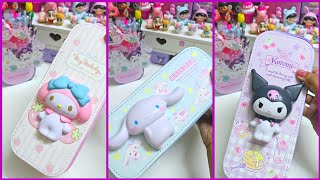 Filling my pencil case with sanrio stationery 💗💙💜 new stationery kuromi 😈 mymelody 💖 cinnamoroll ❄️ [upl. by Ashling962]