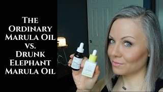 Review The Ordinary Marula Oil vs Drunk Elephant Virgin Marula Luxury Facial Oil [upl. by Melak]