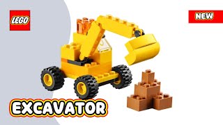 LEGO Excavator Building Instructions — LEGO Classic 10698 [upl. by Blancha]