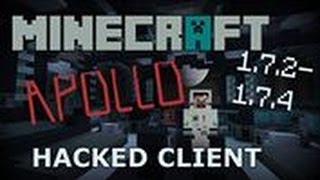 Minecraft 172  175  Hacked Client  APOLLO  SKID level over 9000 HD [upl. by Marr369]