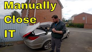 How to Manually close Astra Twintop Roof [upl. by Ainnet]