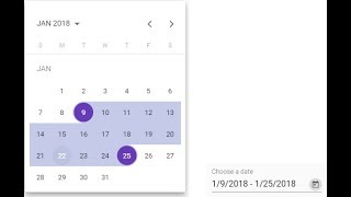 Angular Material range datepicker [upl. by Malorie876]