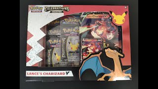 Lances Charizard V Celebrations Collection Unboxing [upl. by Drida124]