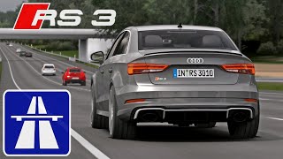 Assetto Corsa  Audi RS3 Sedan 8V by TGN  Autobahn Test  0100200 Vmax [upl. by Alyahs990]