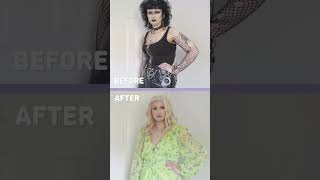 Its so much weirder than expected 😳 ytshorts transformed truly goth beforeandaftermakeover [upl. by Benita]