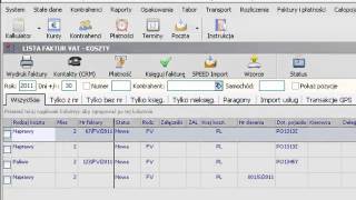 InterLAN Oprogramowanie dla transportu spedycji i logistyki SPEED  Faktury kosztowe [upl. by Jasen]