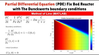 Partial Differential Equation PDE Fix Bed Reactor with The Danckwerts boundary conditions [upl. by Leonid555]