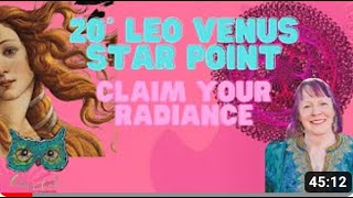 Weirdly Cosmic New 20˚ Venus Star PointCazimi  CLAIM YOUR RADIANCE [upl. by Dinnie]