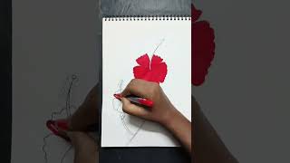 Easy flower drawing 🌺 art youtubeshorts [upl. by Athal757]