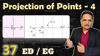 4  Projection of points Basics Drawing Process amp Solved Example Explained in Engineering Drawing [upl. by Dunham689]