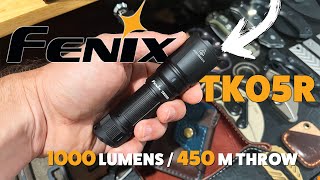 Fenix TK05R Review amp Beam Test Compact Tactical EDC Flashlight [upl. by Ffilc500]