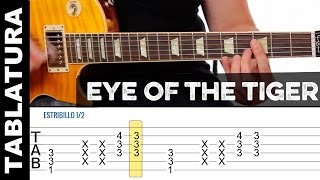 Como tocar EYE OF THE TIGER  ROCKY en guitarra eléctrica con tabs [upl. by Arded]