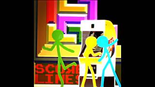 Green Stick Figure Dance  alanbecker Edit shorts tetris [upl. by Anialram]