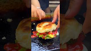 Chinese burger Grandpa and grandson cook food [upl. by Barbey430]