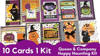 10 Cards 1 Kit  Queen amp Co  Happy Haunting Kit  Halloween Shaker Cards [upl. by Codi]