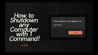 Shutdown any computer using CMD [upl. by Herm]