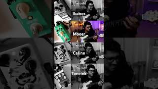 Comparativo tube screamerIbanezOfficial MooerAudioOfficial CalineTechnology e ToneINK [upl. by Alexina]