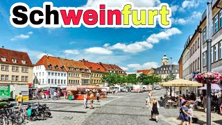 Schweinfurt City Germany 🇩🇪 4k video walking tour 2023 [upl. by Amiaj179]