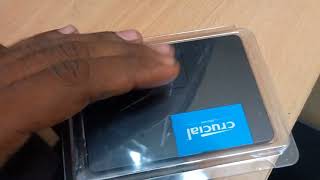 Crucial BX500 240GB 3D SATA 635 cm 25inch SSD unboxing and fitting [upl. by Llennahc]