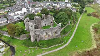 LAUGHARNE CASTLE amp TOWN WALES  192024  DRONE WITH A VIEW  4K DRONE FOOTAGE [upl. by Neveda]