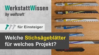 Stichsägeblätter  Finde das richtige Stichsägeblatt für dein Projekt amp deine Stichsäge Einsteiger [upl. by Lad946]