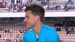 Dominic Thiem 2019 Roland Garros Second Round Win Tennis Channel Interview [upl. by Luapnoj953]