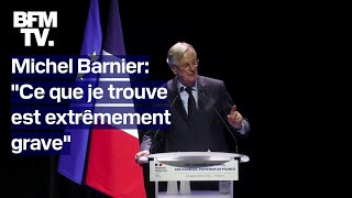 Le discours de Michel Barnier en intégralité au congrès des sapeurspompiers de France [upl. by Haimehen]