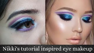 Nikkis tutorial inspired eye makeup  Rishis creative world nikkistutorial [upl. by Ausoj]