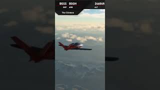 Cirrus Vision Jet SF50  Sisimiut Greenland to Nuuk Greenland  MSFS Full Flight  VATSIM ATC [upl. by Atinoj]