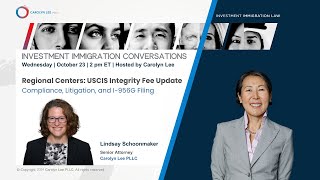 Regional Centers USCIS Integrity Fee Update  Compliance Litigation and I956G Filing [upl. by Atiruam]