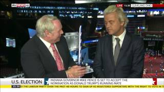 Geert Wilders Interview At US Republican Convention In Cleveland [upl. by Lauber668]