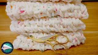 Crocheting  Scarf Idea with Leftover Wool  XXL Crocheting with size 12 hook [upl. by Latta]