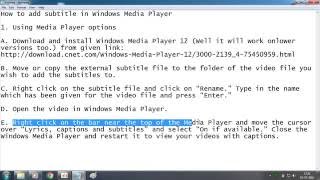 How to add subtitle in Windows Media Player easily [upl. by Theone]