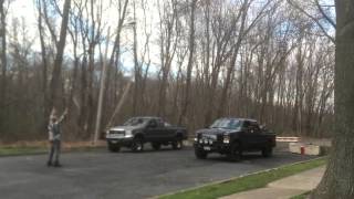 Built 64 powerstroke vs stock 60 powerstroke [upl. by Oiragelo]