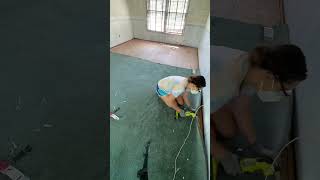 Ep6 What a MESS when we ripped out the carpet  Carpet Removal  House Project BEHIND THE SCENES [upl. by Namra257]